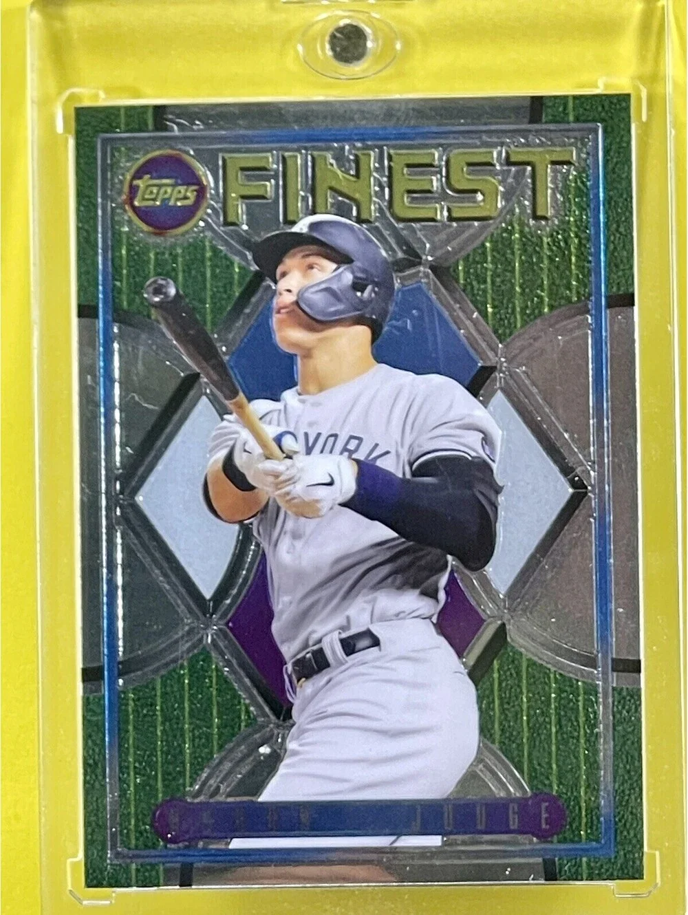 Aaron Judge HOT TOPPS FINEST NEW YORK YANKEES INVESTMENT CARD Free Magnetic Case